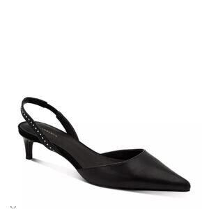 ALLSAINTS Mia Pointed Slingback Pumps Black 9